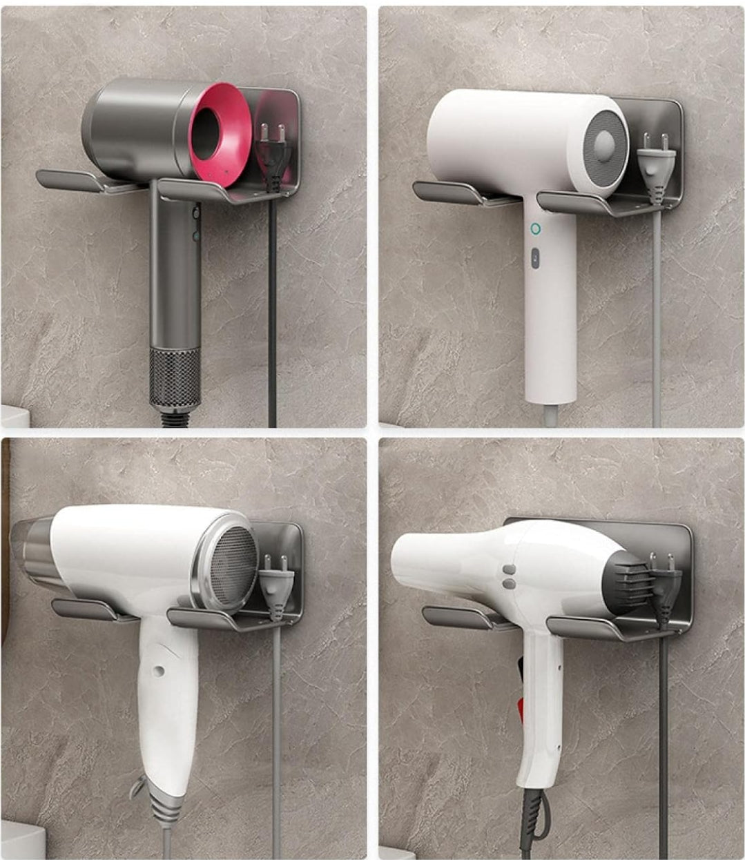 Soporte de Pared para Secador de Pelo Profesional | Organizador Magnético