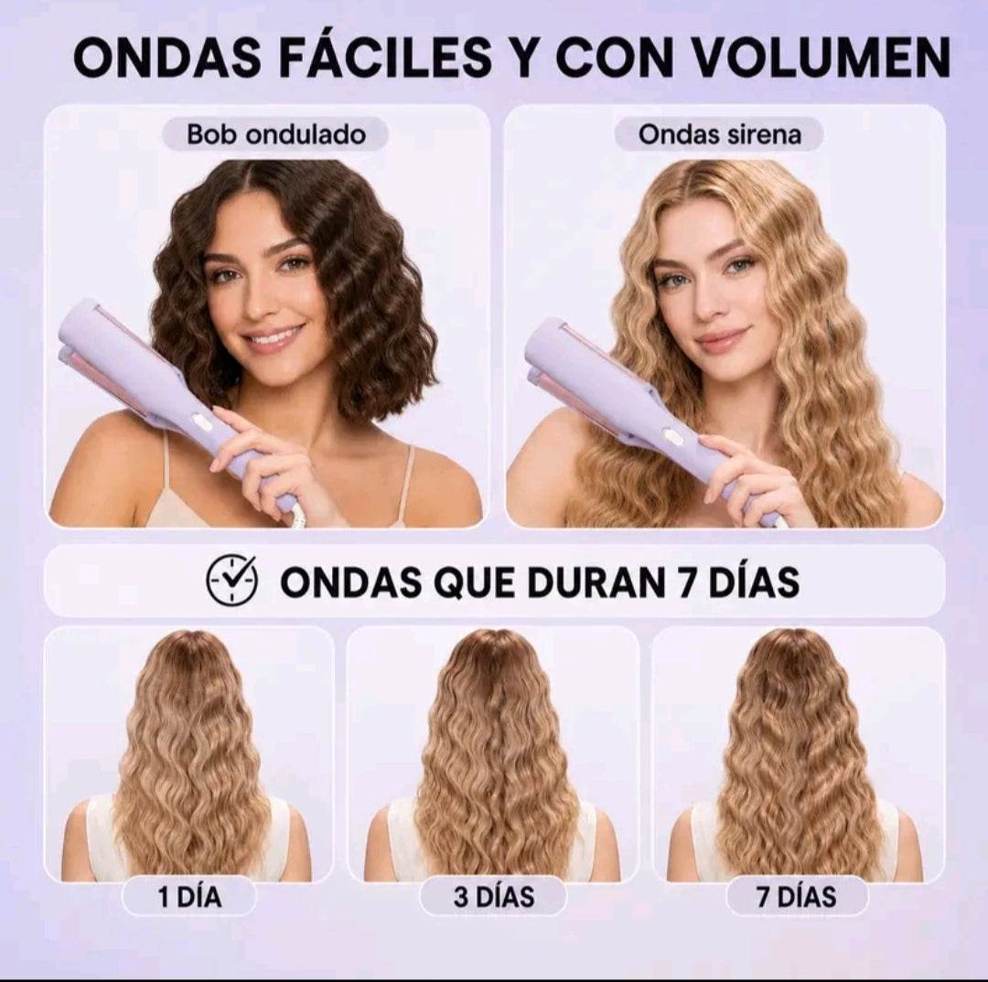 Ondulador de Pelo Wavy Curler | Moldeador de Ondas y Rizos Profesionales